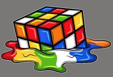 rubix cube melting rubic cube for math lovers rubik cube tshirt katie tholke