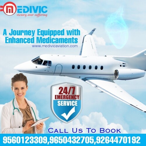 To preserve the patient's life, Medivic Aviation Air Ambulance Services in Chennai offers a full ICU, CCU, PICU, and NICU medical setup along with modern medical equipment including a portable ventilator, nebulizer machine, cardiac monitor, and other necessary instruments.

Website: http://bit.ly/2JgZGcU