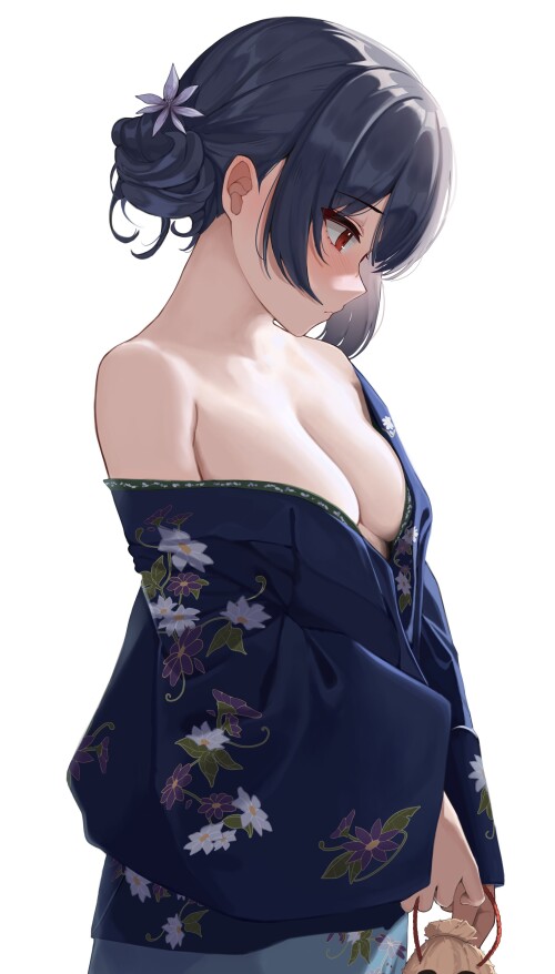 yande.re 945921 japanese clothes morino rinze no bra open shirt pomp (qhtjd0120) the idolm@ster the 