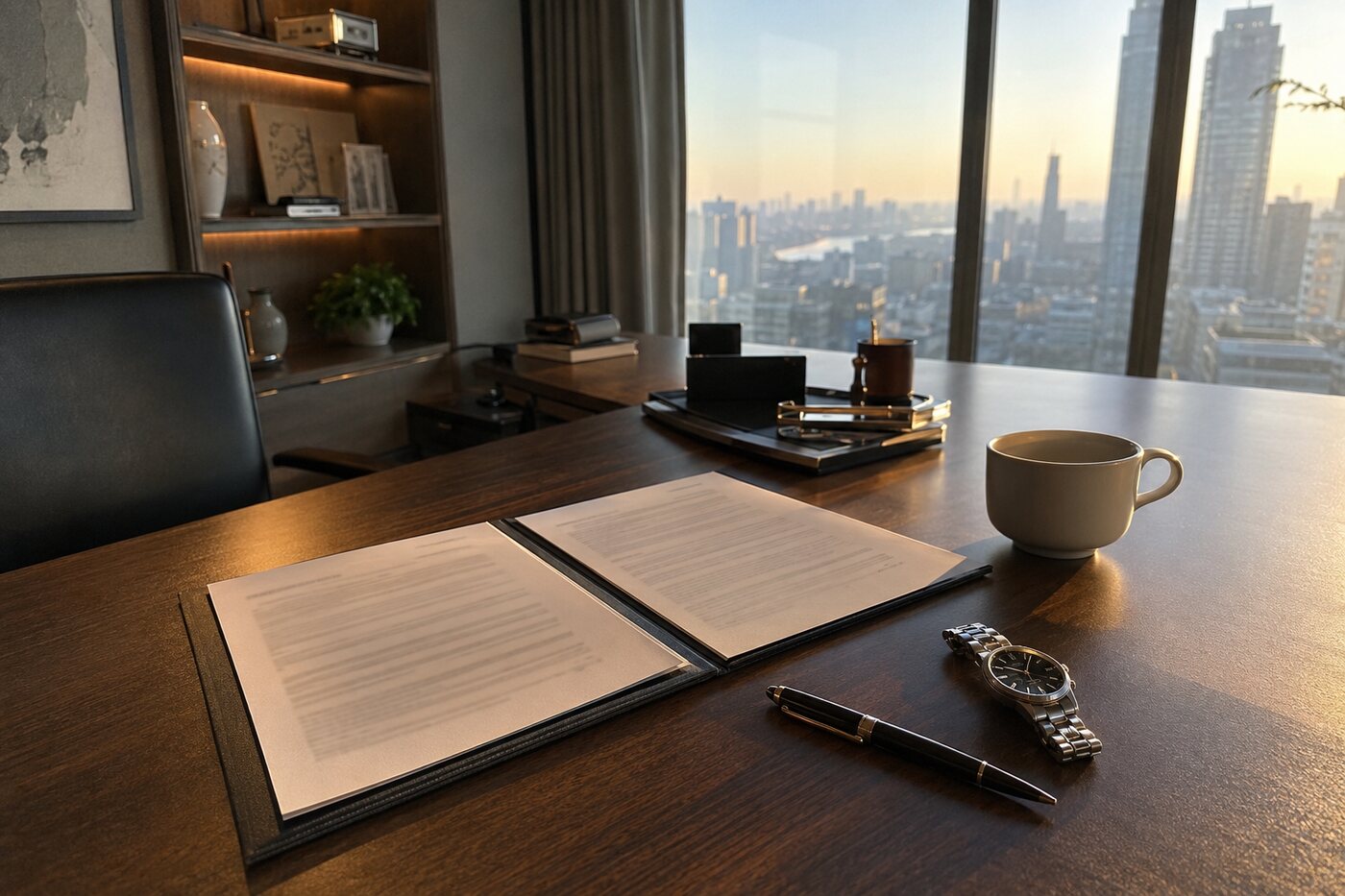 晨间办公桌