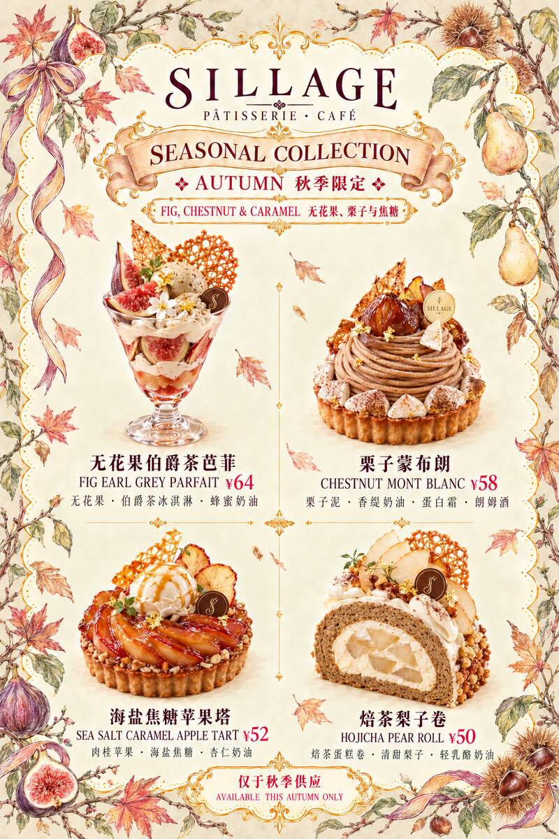 Sillage秋季菜单
