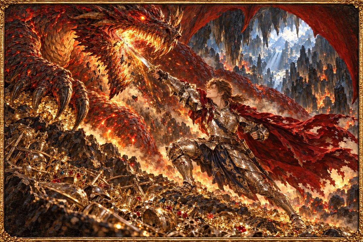 王室收藏画晨星屠龙